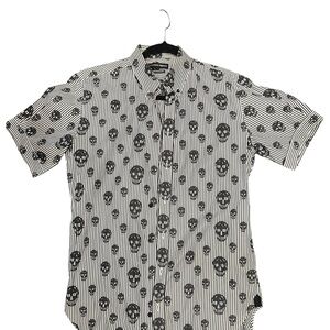 Alexander McQueen Monochrome Skull Pattern Shirt